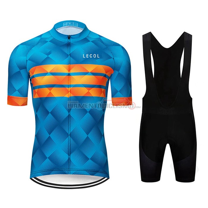 Abbigliamento Ciclismo Le Col Manica Corta 2020 Blu Arancione